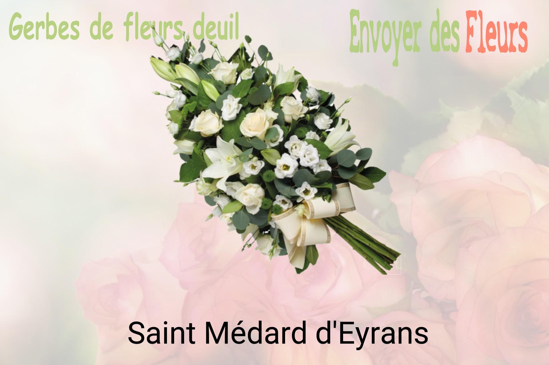 Gerbe de fleurs de deuil livrée à Saint-Médard-d'Eyrans